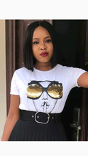 Load image into Gallery viewer, SEQUIN PATCHWORK PORTRAIT PRINTING T-SHIRT
