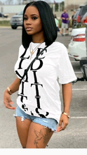 Load image into Gallery viewer, FASHION LETTER PRINT SHORT SLEEVE T-SHIRTS

