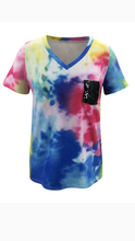 Load image into Gallery viewer, CASUAL TYE-DYE COLOR BLOCK T-SHIRT
