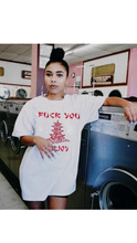 Load image into Gallery viewer, LETTER PRINT SHORT SLEEVE LOOSE TEE TOP
