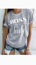 Load image into Gallery viewer, LETTER PRINT ROUND COLLAR SHORT SLEEVE T-SHIRT
