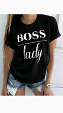 Load image into Gallery viewer, LETTER PRINT ROUND COLLAR SHORT SLEEVE T-SHIRT
