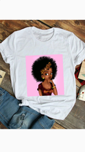 Load image into Gallery viewer, BEAUTIFUL GIRL PORTRAIT ROUND COLLAR SHORT SLEEVE T-SHIRTS
