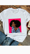Load image into Gallery viewer, BEAUTIFUL GIRL PORTRAIT ROUND COLLAR SHORT SLEEVE T-SHIRTS

