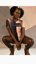 Load image into Gallery viewer, COLOR BLOCKING LETTER PRINTING SHORT SLEEVE TEE
