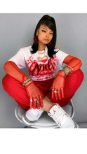Load image into Gallery viewer, LETTER PRINTING SHORT SLEEVE T-SHIRT

