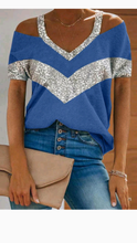 Load image into Gallery viewer, CASUAL COLOR BLOCKING PATCHWORK SHORT SLEEVE T-SHIRT
