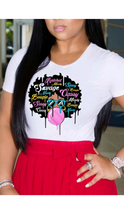 Load image into Gallery viewer, SHORT SLEEVE LETTER PRINTING T-SHIRT
