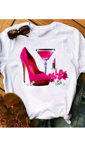 Load image into Gallery viewer, HIGH HEEL PRINTED T-SHIRTS
