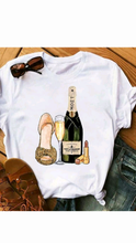 Load image into Gallery viewer, WINE GLASS PRINTING T-SHIRT

