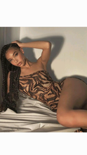 Load image into Gallery viewer, SEXY TIGER PRINT SLEEVELESS ONE SHOULDER SPLIT MAXI DRESS
