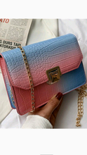 Load image into Gallery viewer, GRADIENT COLOR METAL CHAIN CROSSBODY BAG
