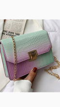 Load image into Gallery viewer, GRADIENT COLOR METAL CHAIN CROSSBODY BAG
