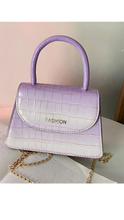 Load image into Gallery viewer, GRADIENT COLOR METAL CHAIN CROCODILE PATTERN CROSSBODY BAG

