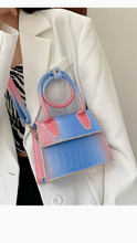 Load image into Gallery viewer, GRADIENT CROCODILE PRINT TWO TONE COLOR AND TWO STRAP BAGS
