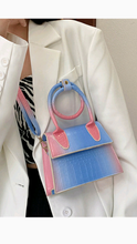 Load image into Gallery viewer, GRADIENT CROCODILE PRINT TWO TONE COLOR AND TWO STRAP BAGS
