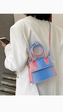 Load image into Gallery viewer, GRADIENT CROCODILE PRINT TWO TONE COLOR AND TWO STRAP BAGS
