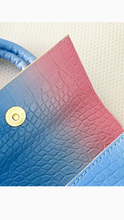 Load image into Gallery viewer, GRADIENT CROCODILE PRINT TWO TONE COLOR AND TWO STRAP BAGS
