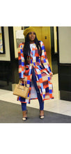 Load image into Gallery viewer, WOMEN MULTI-COLOR PLAID PATTERN DOUBLE-BREASTED LAPEL COAL
