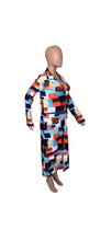 Load image into Gallery viewer, WOMEN MULTI-COLOR PLAID PATTERN DOUBLE-BREASTED LAPEL COAL
