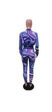 Load image into Gallery viewer, WOMEN'S CASUAL COLOR BLOCKING GRAPHIC PRINTED TUNIC TOP AND PANTS 2-PIECE SET
