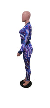 Load image into Gallery viewer, WOMEN'S CASUAL COLOR BLOCKING GRAPHIC PRINTED TUNIC TOP AND PANTS 2-PIECE SET
