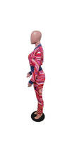Load image into Gallery viewer, WOMEN'S CASUAL COLOR BLOCKING GRAPHIC PRINTED TUNIC TOP AND PANTS 2-PIECE SET
