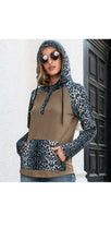 Load image into Gallery viewer, WOMEN'S FASHION LEOPARD PATCHWORK HOODIE
