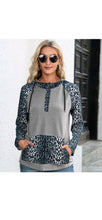 Load image into Gallery viewer, WOMEN'S FASHION LEOPARD PATCHWORK HOODIE

