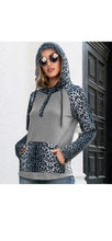 Load image into Gallery viewer, WOMEN'S FASHION LEOPARD PATCHWORK HOODIE
