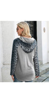 Load image into Gallery viewer, WOMEN'S FASHION LEOPARD PATCHWORK HOODIE
