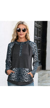 Load image into Gallery viewer, WOMEN'S FASHION LEOPARD PATCHWORK HOODIE
