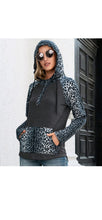 Load image into Gallery viewer, WOMEN'S FASHION LEOPARD PATCHWORK HOODIE
