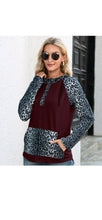 Load image into Gallery viewer, WOMEN'S FASHION LEOPARD PATCHWORK HOODIE
