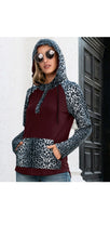 Load image into Gallery viewer, WOMEN'S FASHION LEOPARD PATCHWORK HOODIE
