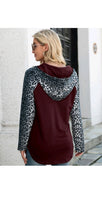 Load image into Gallery viewer, WOMEN'S FASHION LEOPARD PATCHWORK HOODIE
