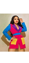 Load image into Gallery viewer, WOMEN'S CASUAL COLOR BLOCKING PATCHWORK BLAZER
