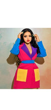 Load image into Gallery viewer, WOMEN'S CASUAL COLOR BLOCKING PATCHWORK BLAZER
