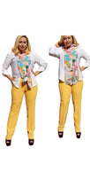 Load image into Gallery viewer, WOMEN'S PATCHWORK LONG SLEEVE PRINTING TOP AND PANTS 2-PIECE SET
