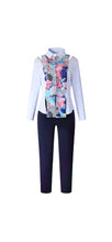 Load image into Gallery viewer, WOMEN'S PATCHWORK LONG SLEEVE PRINTING TOP AND PANTS 2-PIECE SET
