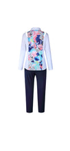 Load image into Gallery viewer, WOMEN'S PATCHWORK LONG SLEEVE PRINTING TOP AND PANTS 2-PIECE SET
