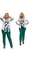 Load image into Gallery viewer, WOMEN'S PATCHWORK LONG SLEEVE PRINTING TOP AND PANTS 2-PIECE SET
