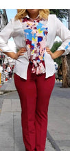 Load image into Gallery viewer, WOMEN'S PATCHWORK LONG SLEEVE PRINTING TOP AND PANTS 2-PIECE SET
