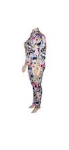 Load image into Gallery viewer, WOMEN'S FASHION LAPEL COMIC PRINTED BLOUSE AND PANTS 2-PIECE SET

