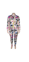 Load image into Gallery viewer, WOMEN'S FASHION LAPEL COMIC PRINTED BLOUSE AND PANTS 2-PIECE SET
