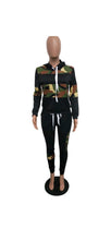 Load image into Gallery viewer, WOMEN'S FASHION LEOPARD AND CAMOUFLAGE PRINTED HOODIE AND PANTS 2-PIECE SETS
