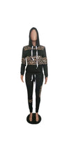 Load image into Gallery viewer, WOMEN'S FASHION LEOPARD AND CAMOUFLAGE PRINTED HOODIE AND PANTS 2-PIECE SETS
