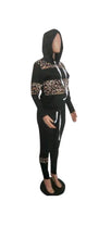 Load image into Gallery viewer, WOMEN'S FASHION LEOPARD AND CAMOUFLAGE PRINTED HOODIE AND PANTS 2-PIECE SETS
