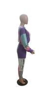 Load image into Gallery viewer, WOMEN'S CASUAL COLOR BLOCKING LETTER PRINTING SWEATSHIRT AND PANTS 2-PIECE SET
