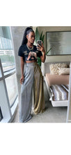 Load image into Gallery viewer, WOMEN'S CREATIVE COLOR BLOCKING WIDE LEG TROUSERS
